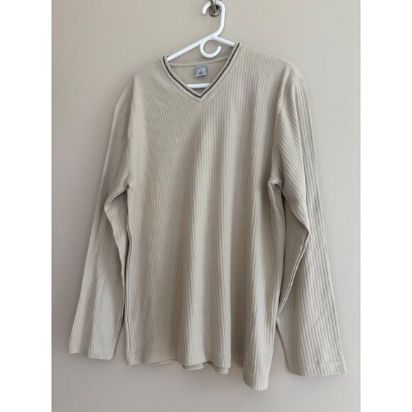 Old Navy Vintage Y2K Ribbed V-Neck Long Sleeve Sweater (Men’s L) NWT - Picture 3 of 11